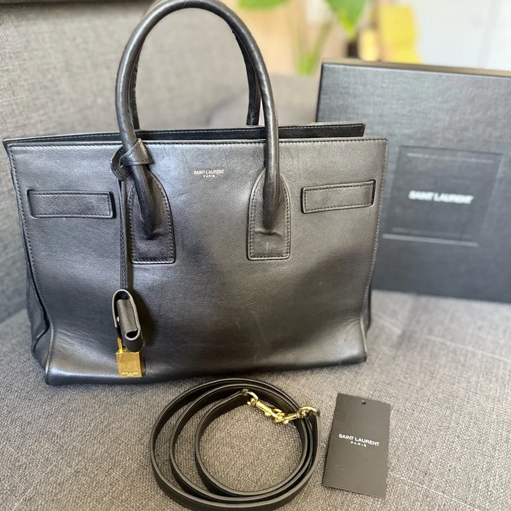 Saint Laurent Sac de Jour leather tote - Picture 3 of 14